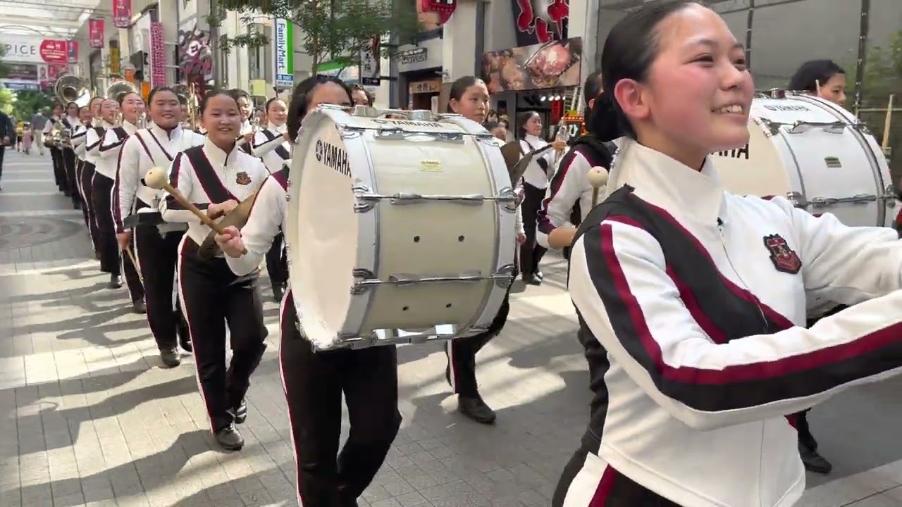 玉名女子高等学校吹奏楽部　第34回熊本県高等学校総合文化祭　パレード部門　マーチング　2022.6.2