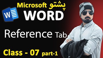 MS Word Pushto Course | Reference Tab Part-1 | Table of Content, Footnote & Endnote Explained