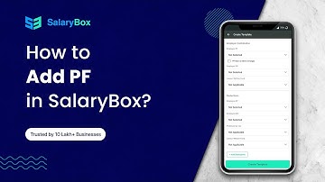How to Add PF(Provident Fund) in SalaryBox? (English)