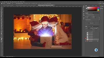 60 Open gift lights: Christmas lights photoshop overlays, magic book lights,