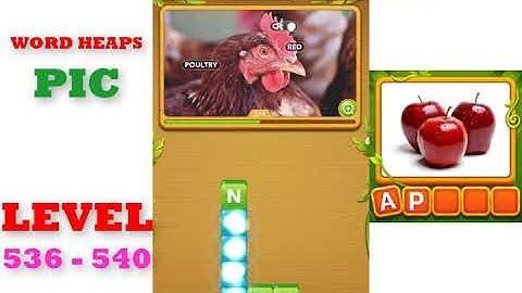 Word Heaps: Pic Puzzle Level 536 - 540 | All Answers | Walkthrough