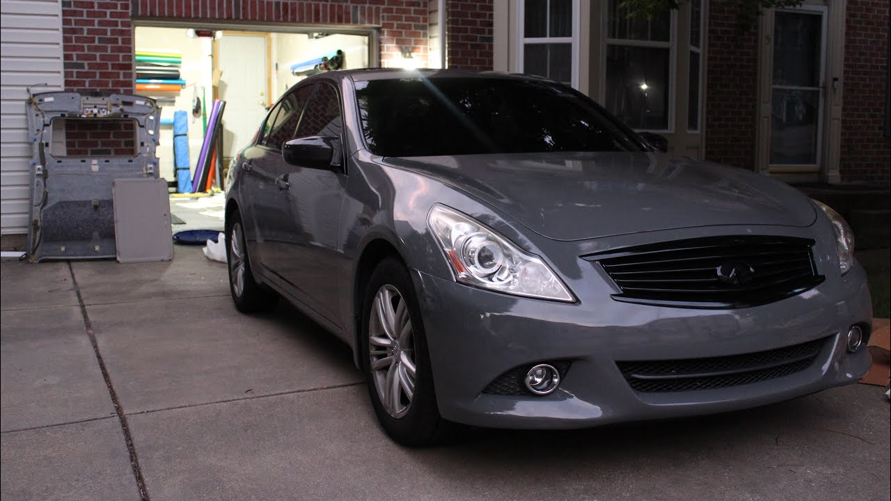 G37 CAME IN FOR THE FULL TRANSFORMATION! FULL VINYL WRAP, Chrome Delete