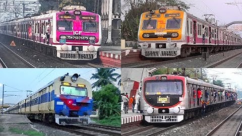 [ 5 in 1 ] Amazing Multi Colored EMU-MEMU Trains of Eastern & South Eastern Railway | Indian Railway