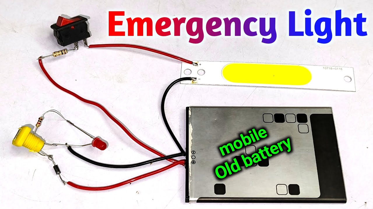 mobile ki old battery se emergency light kaise banaye ✅ || Mobile Battery से बनाएं Emergency Light