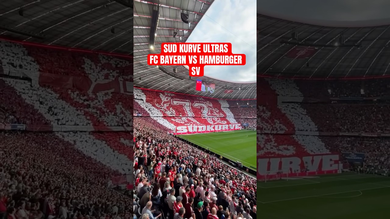 Bayern Munich Curva Sud Ultras’ Stunning Choreography vs Hamburg SV, Epic Tifo & Stadium Atmosphere