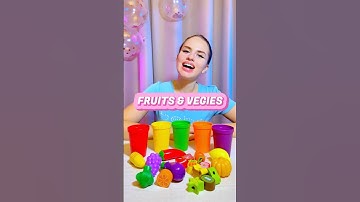 Color Sorting Fruits & Vegetables for Toddlers  | Sorting for Kindergarten #shorts