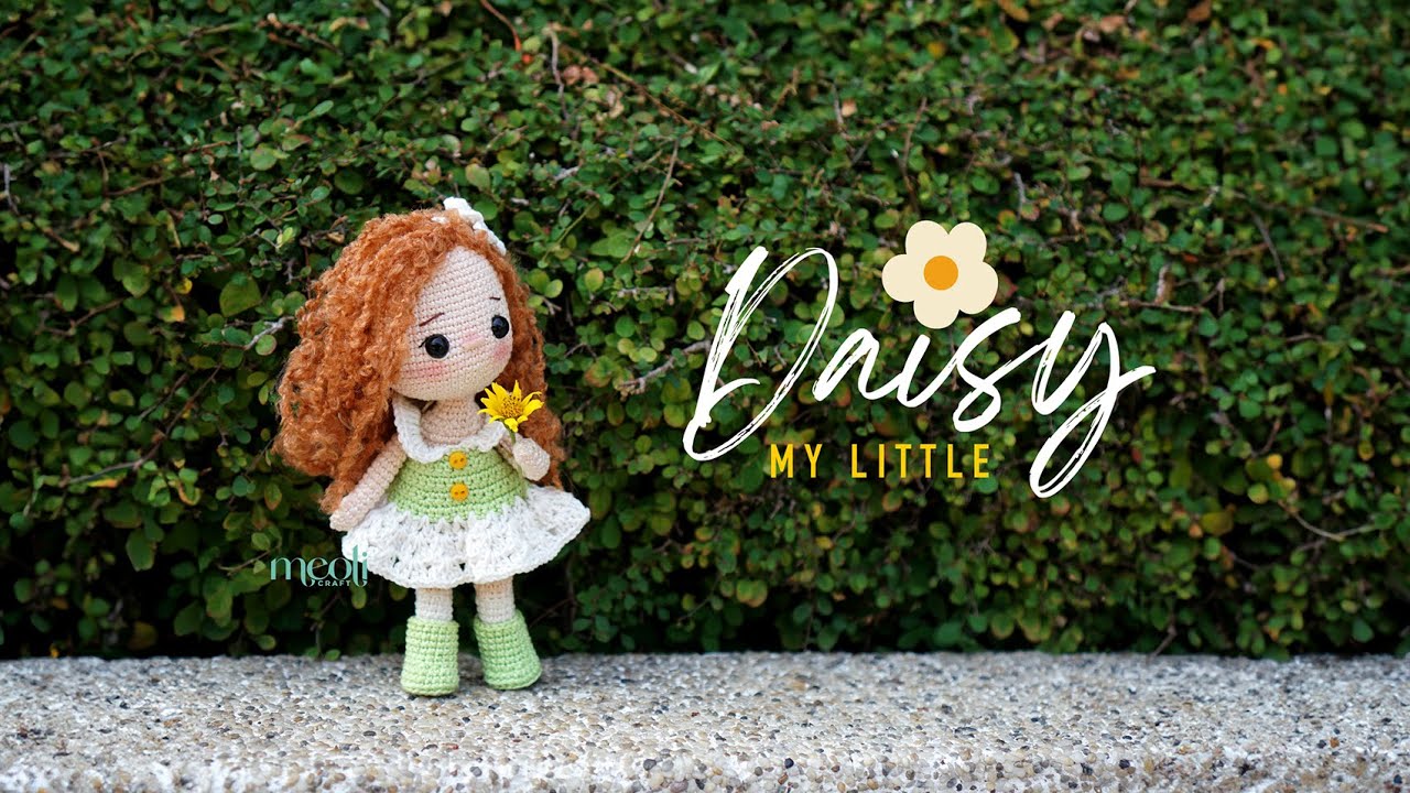 How to attach hair to Amigurumi doll? Daisy Doll