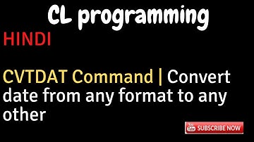 IBM i, AS400 Tutorial, iSeries, System i -CVTDAT Command | Convert date - any format to any format