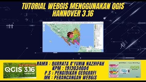 Membuat Web Gis  dengan mudah di QGIS Hannover 3.16