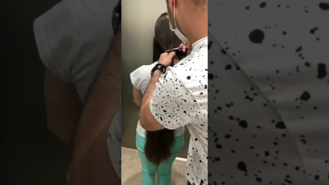 Long Ponytail Chopping Off