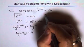 Logarithmic Equation Square Root of Log Exponent Q1