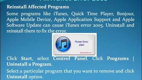 How To Fix iTunes Error 2005