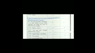Chemistry || Experiment No. :  22 || Mixture No. 03  || 12th Standard || Answers