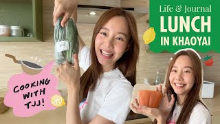 Toeyjarin Ep.10 What I Eat For Lunch In Khaoyai หดทำสเตกแซลมอนใหหนมคนนทาน จะรอดมย ?