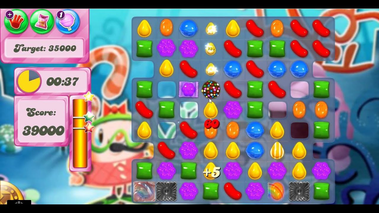 Candy Crush Saga Level 313 - 3 Stars - No Boosters Used