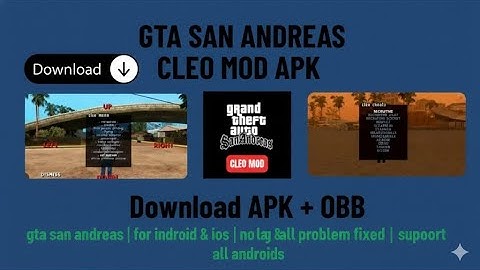 GTA San Andreas CLEO Mod Menu for Android & iOS (No Lag, All Problems Fixed, Supports All Devices)