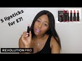 5 LIPSTICKS FOR £7?! Revolution pro &#39;Pinks&#39; Lipstick Set Review