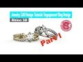 Jewelry CAD Design Tutorial #24: Engagement Ring Design in Rhino 3D