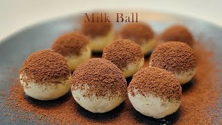 Simple and novel milk balls made with milk! Nooven dessert!