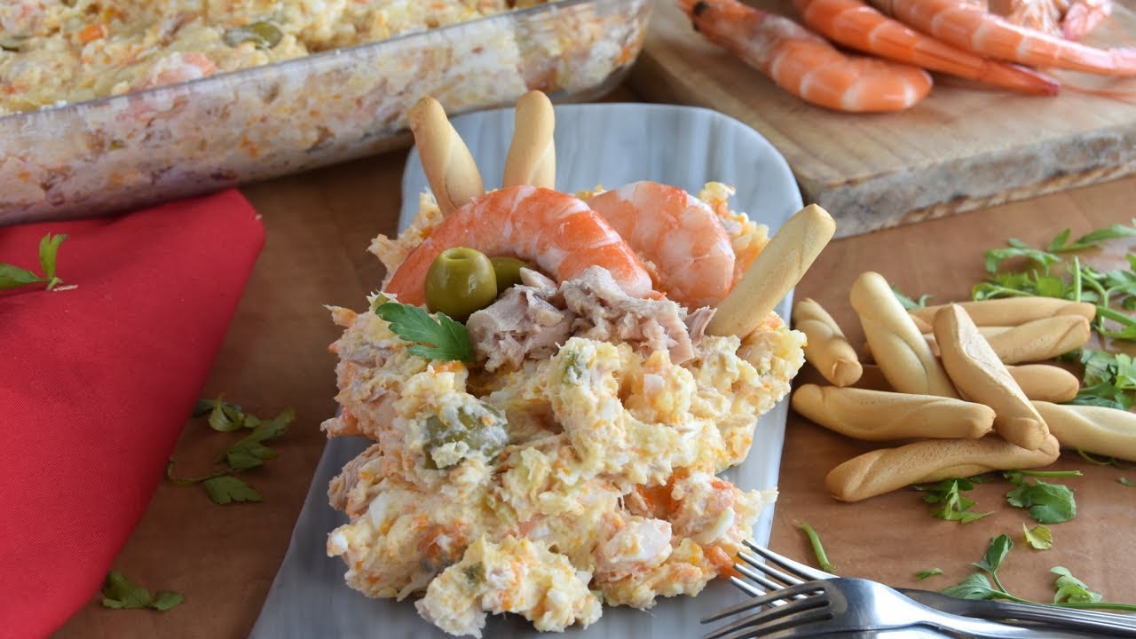 💚 Ensaladilla de langostinos FÁCIL Y DELICIOSA !!!