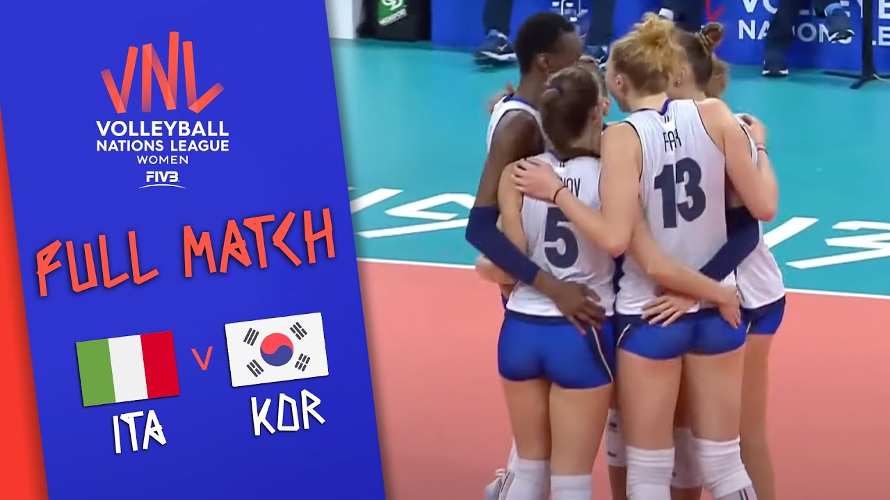 Italy 🆚 Korea - Full Match Womens Volleyball Nations League 2019