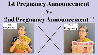 1st Pregnancy Announcement Vs 2nd Pregnancy Announcement !!