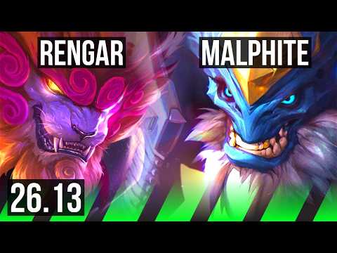 RENGAR vs MALPHITE (JGL) | EUW Master | 26.13