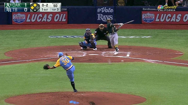 OAK@TB: Davis notches a base hit to extend the lead