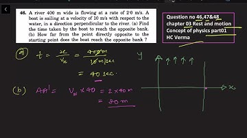 Question no 46,47&48 rest and motion chapter 03 concept of physics part 01h c Verma