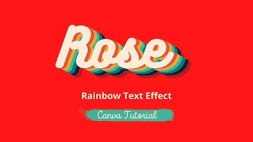 Canva Design Tutorial How to Create Rainbow Text Effect In Canva   Typography Effect