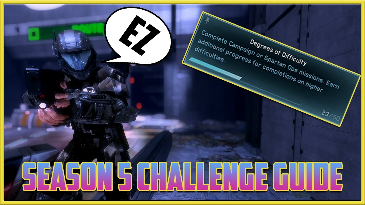 Halo MCC Season 5 Challenges | "Degrees Of Difficulty" Easy Guide