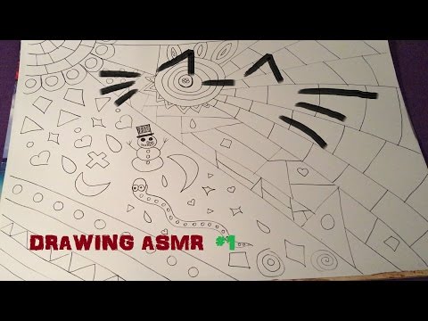 Drawing ASMR #1( brush pencils)?❤️  お絵かき ASMR #1 (ブラシペンシル) ?❤️