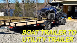 Utility Trailer Build  Boat Trailer to Utility Trailer Conversion  6x12 trailer