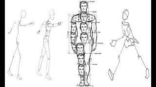 رسم الانسان بالنسب الصحيحة بطريقة سهلة | كيفية رسم الشخصيات