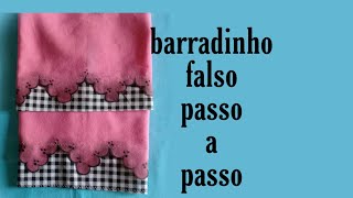 Aula 21-Como Pintar Barrado Falso Em Pano De Prato