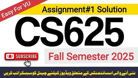 CS625 Assignment 1 Solution 2025
