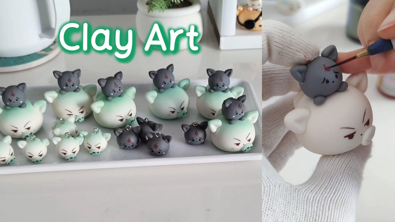 Clay with me! Making new figurines for my shop! (Fanart Animochis)