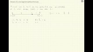 The Line - Division of a Line Segment (without formula)