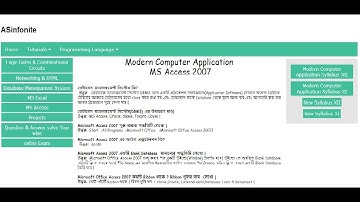 Modern Computer Application MS-Access-2007 Suggestion 2021 HS Exam|WBCHSE|