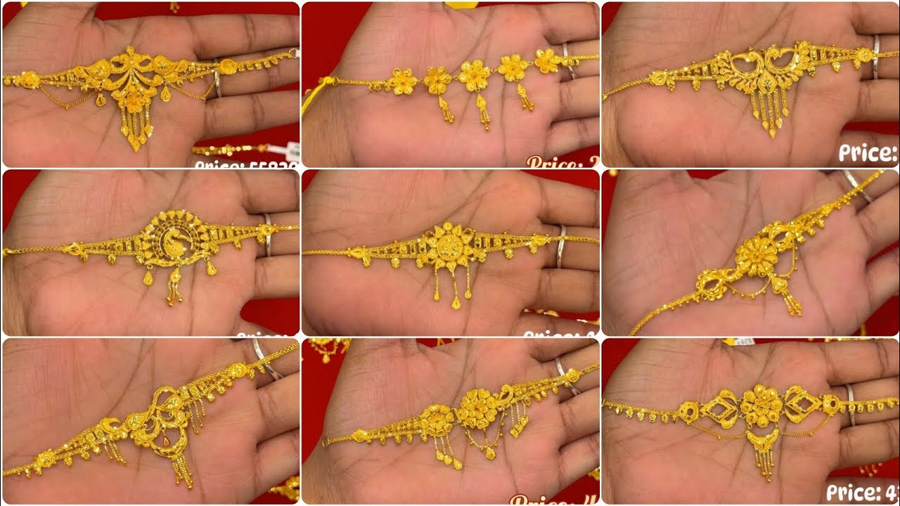 Latest gold choker necklace design with price//lightweight gold chik necklace design 