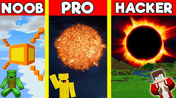 BASE INSIDE SUN Build Battle In Minecraft - NOOB VS PRO CHALLENGE - Maizen Mizen Mazien Parody