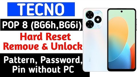 Tecno Pop 8 Hard Reset Without Pc | Easy Way To Unlock Tecno Pop 8 Remove Pattern/Password/Pin Lock