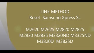 Fix firmware reset SL M 2620 2820 2825 2830 2835 3325ND 3820D 3825D LINK METHOD - YouTube