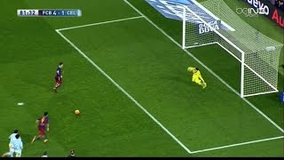 Leo Messi Unbelievable Assist to Suarez on Penalty  Barcelona  Vs Celta Vigo