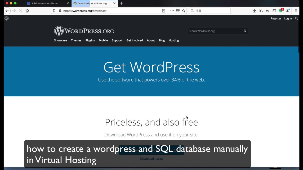 How to create a wordpress and SQL database by manually in Virtual ...