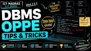 DBMS OPPE Strategy | Score Full Marks with SQL & Python DB #dbms #oppe #iitmbs