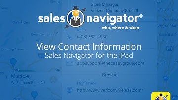 View Contact Information | Sales Navigator for the iPad