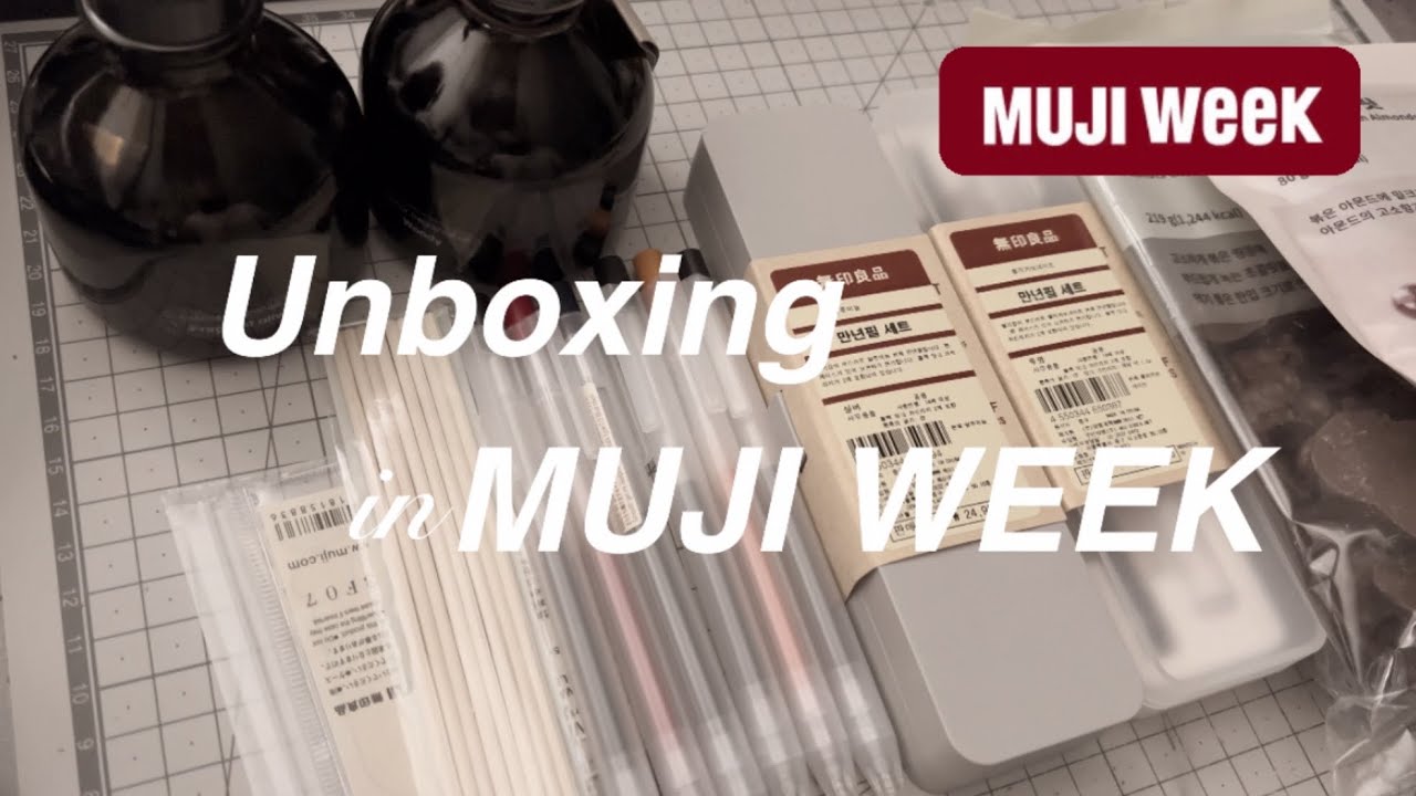 무인양품 무지위크 문구쇼핑 하울! 신상 만년필 시필해보기🤍