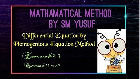 mathematical Method by SM Yusuf exercise#9.3 questions 15 to 20 in Urdu and hindi