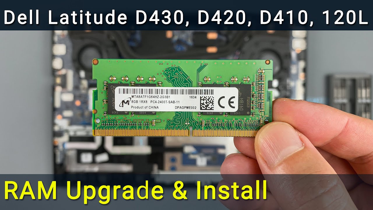 How To Upgrade Ram Memory In Dell Latitude 1l D410 D4 D430 Laptop Youtube